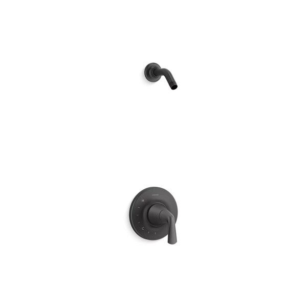 Sterling Medley Rite-Temp Shower Trim Set, Without Showerhead In Matte Black TLS27372-4-BL - main